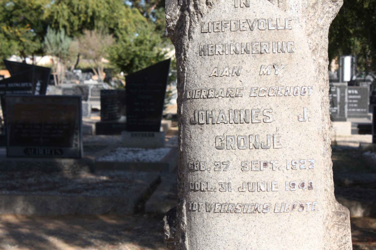 CRONJE Johannes J. 1923-1948