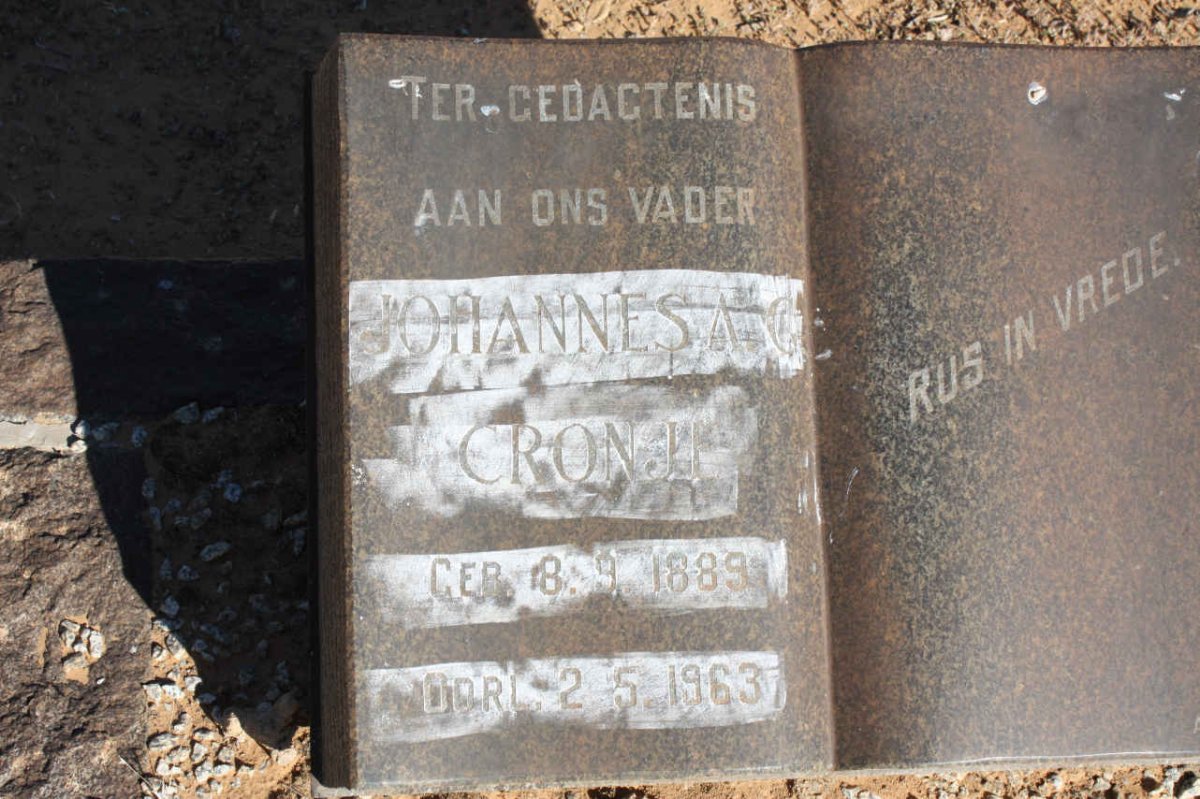 CRONJE Johannes C. 1889-1963
