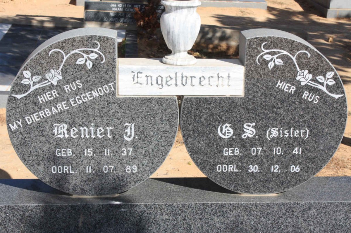 ENGELBRECHT Renier J. 1937-1989 &amp; ?.S. 1941-1906