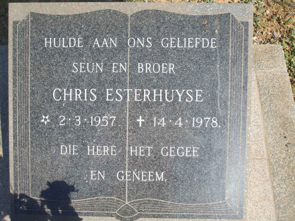 ESTERHUYSE Chris 1957-1978