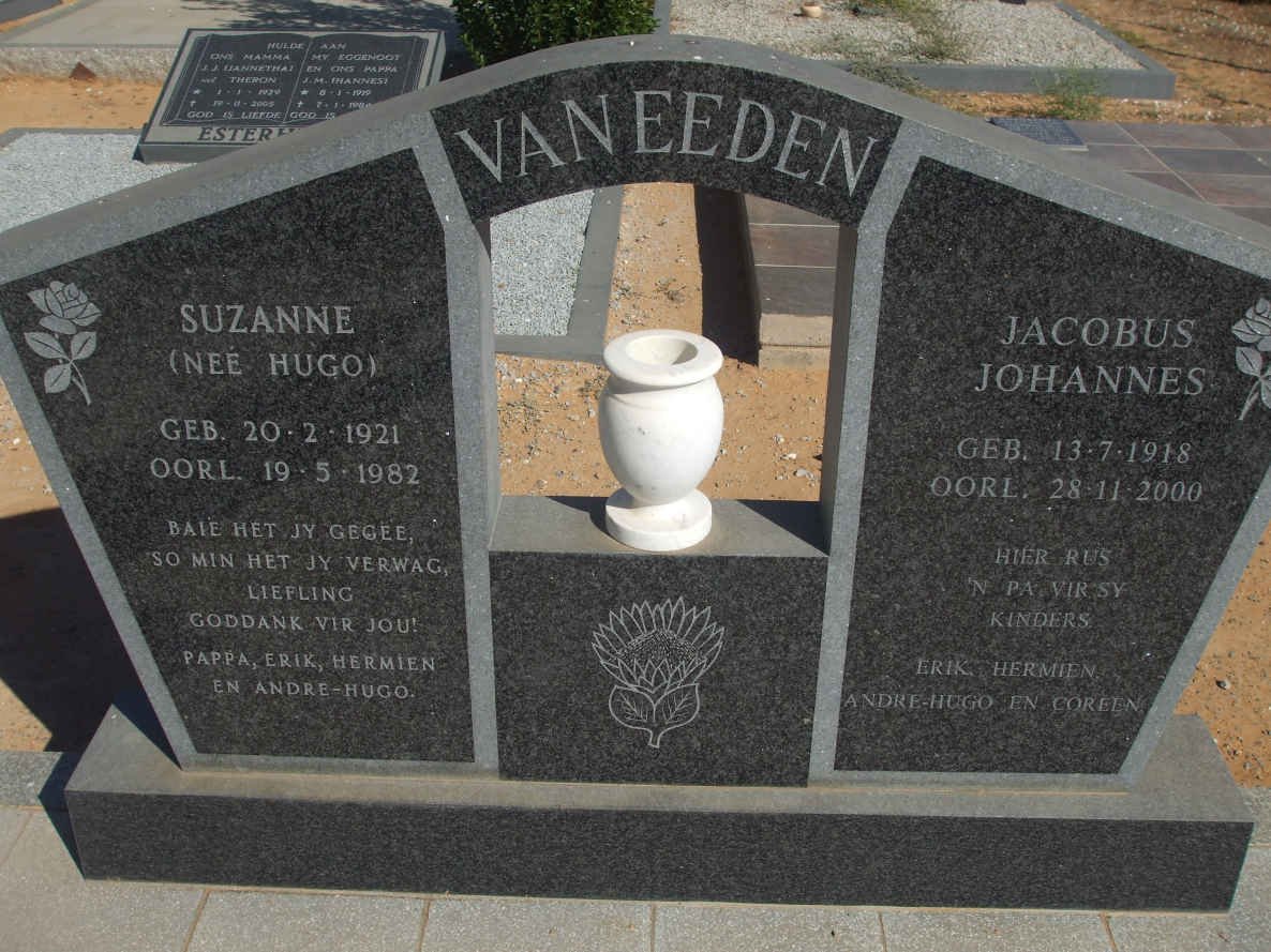 EEDEN Jacobus Johannes 1918-2000 &amp; Suzanne HUGO 1921-1982
