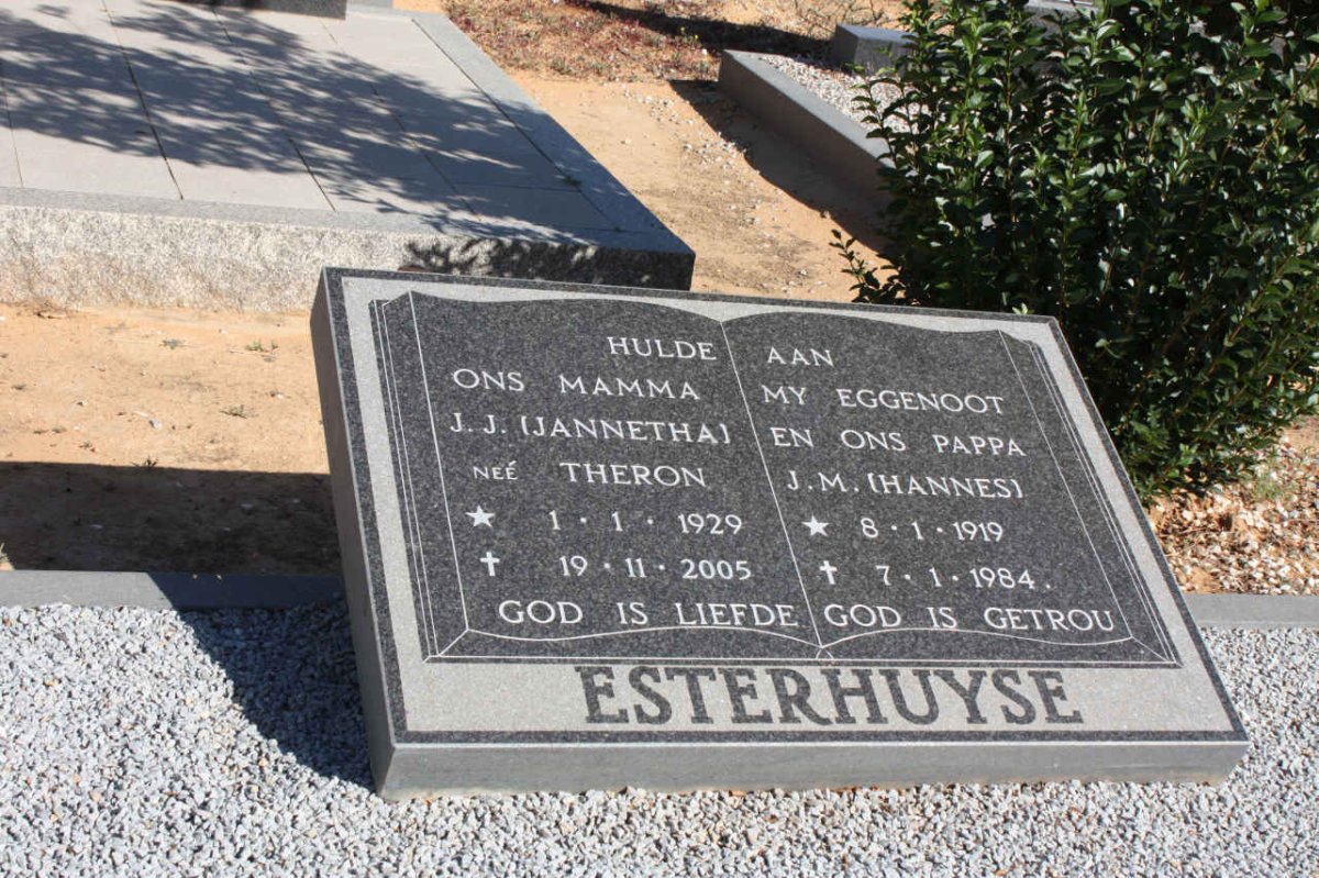 ESTERHUYSE J.M. 1919-1984 &amp; J.J. THERON 1929-2005