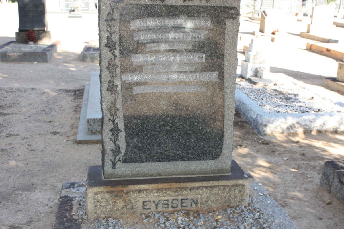 EYSSEN M.C. nee DU PLESSIS 1891-1942