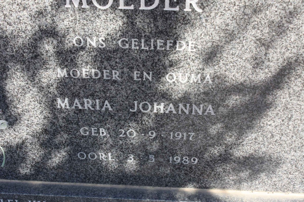 GRANGE Maria Johanna, le 1917-1989