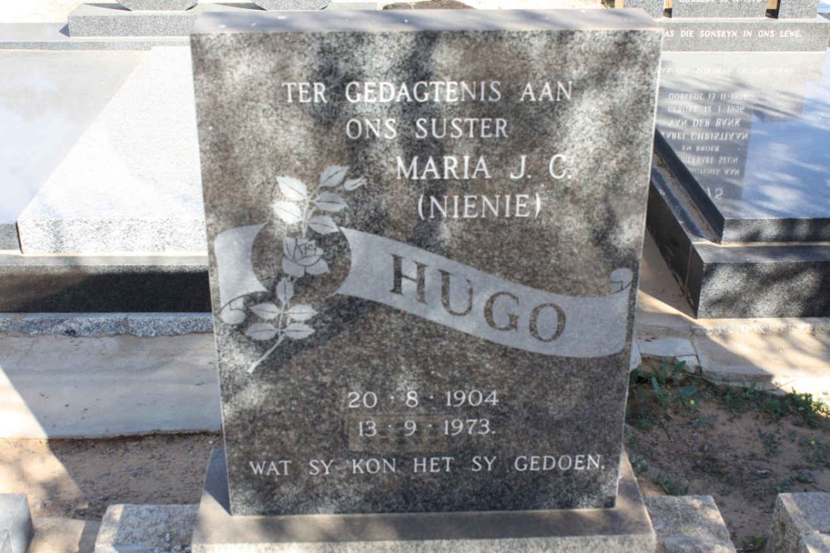 HUGO Maria J.C. 1904-1973