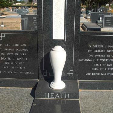 HEATH Daniel J. 1927-1977 &amp; Susanna C.P. Volschenk 1928-1998