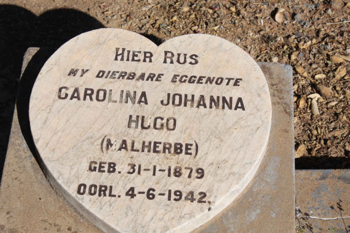 HUGO Carolina Johanna nee MALHERBE 1879-1942