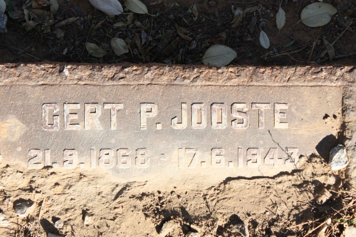 JOOSTE Gert P. 1868-1943