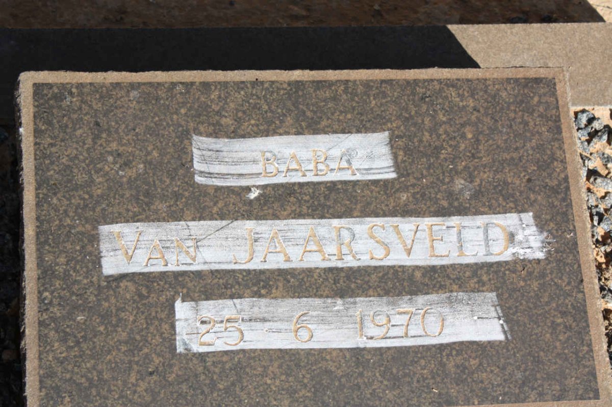 JAARSVELD Baba, van -1970