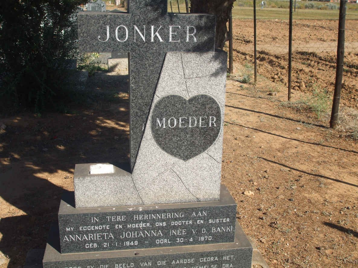 JONKER Annarieta Johanna nee V.D. BANK 1949-1970