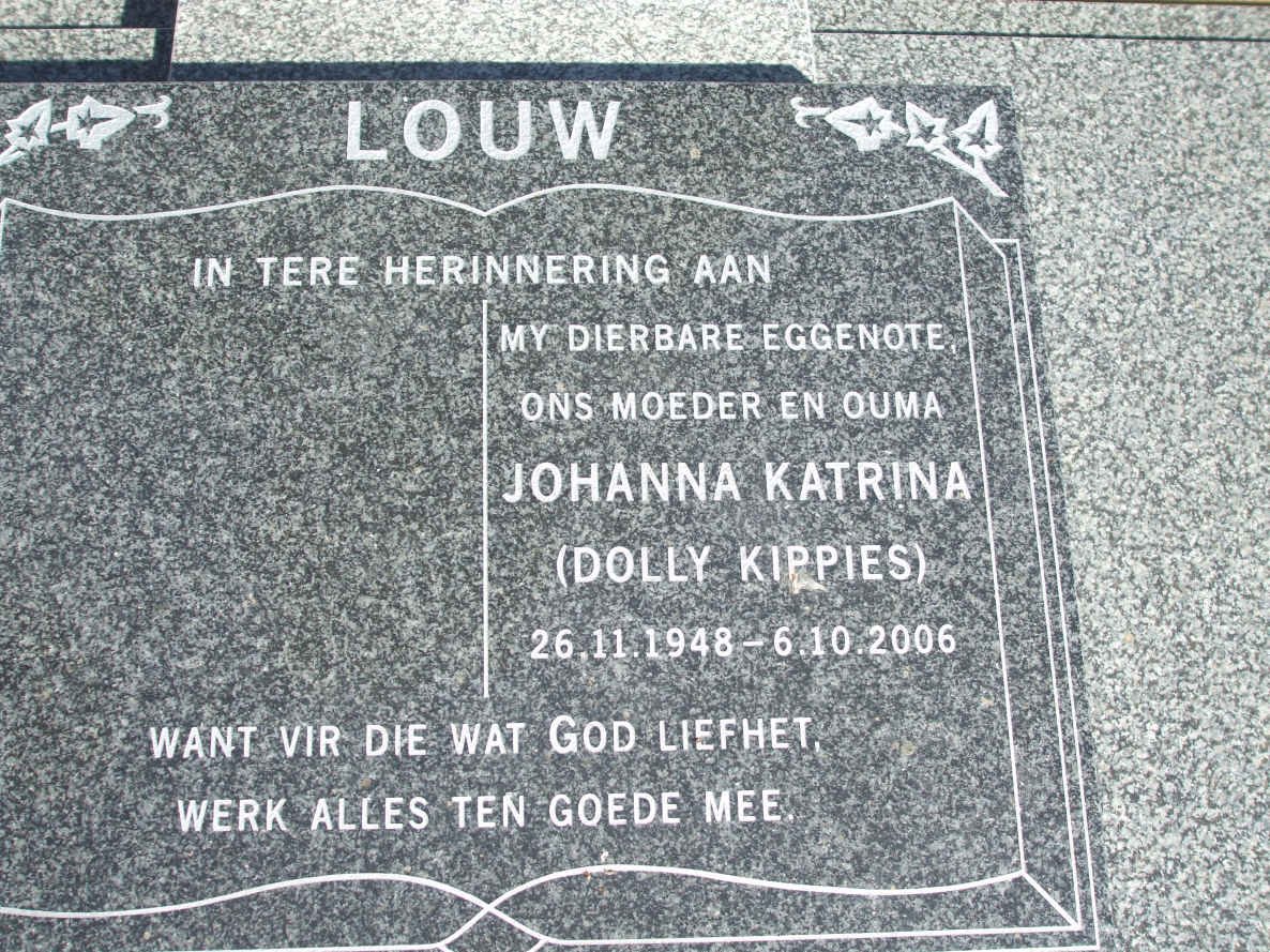 LOUW Johanna Katrina 1948-2006