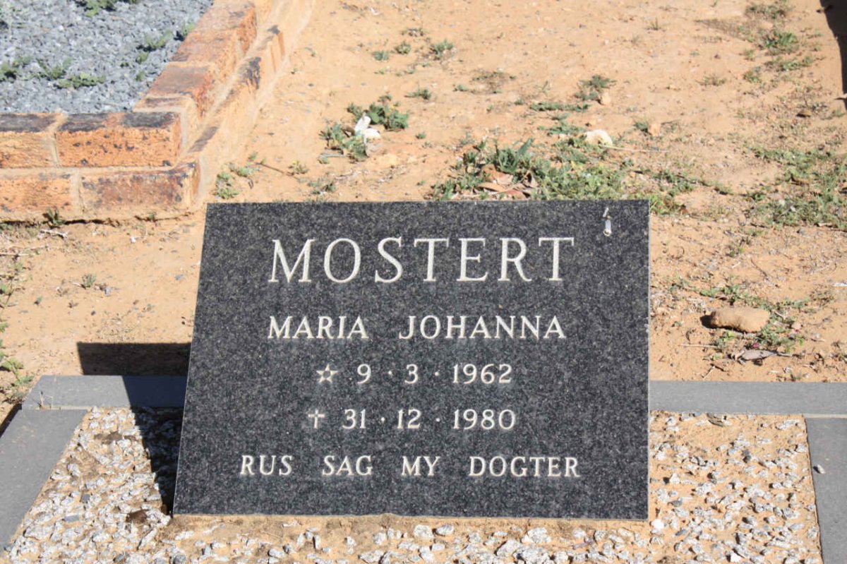 MOSTERT Maria Johanna 1962-1980
