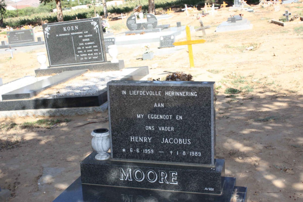 MOORE Hendery Jacobus 1959-1989