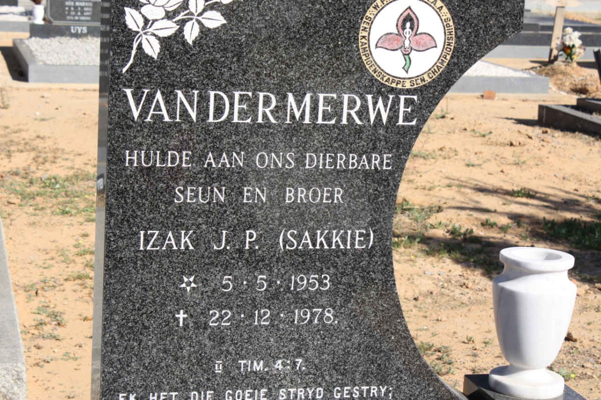 MERWE Izak J.P., van der 1953-1978