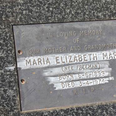 MARAIS Maria Elizabeth nee FREEMAN 1899-1974