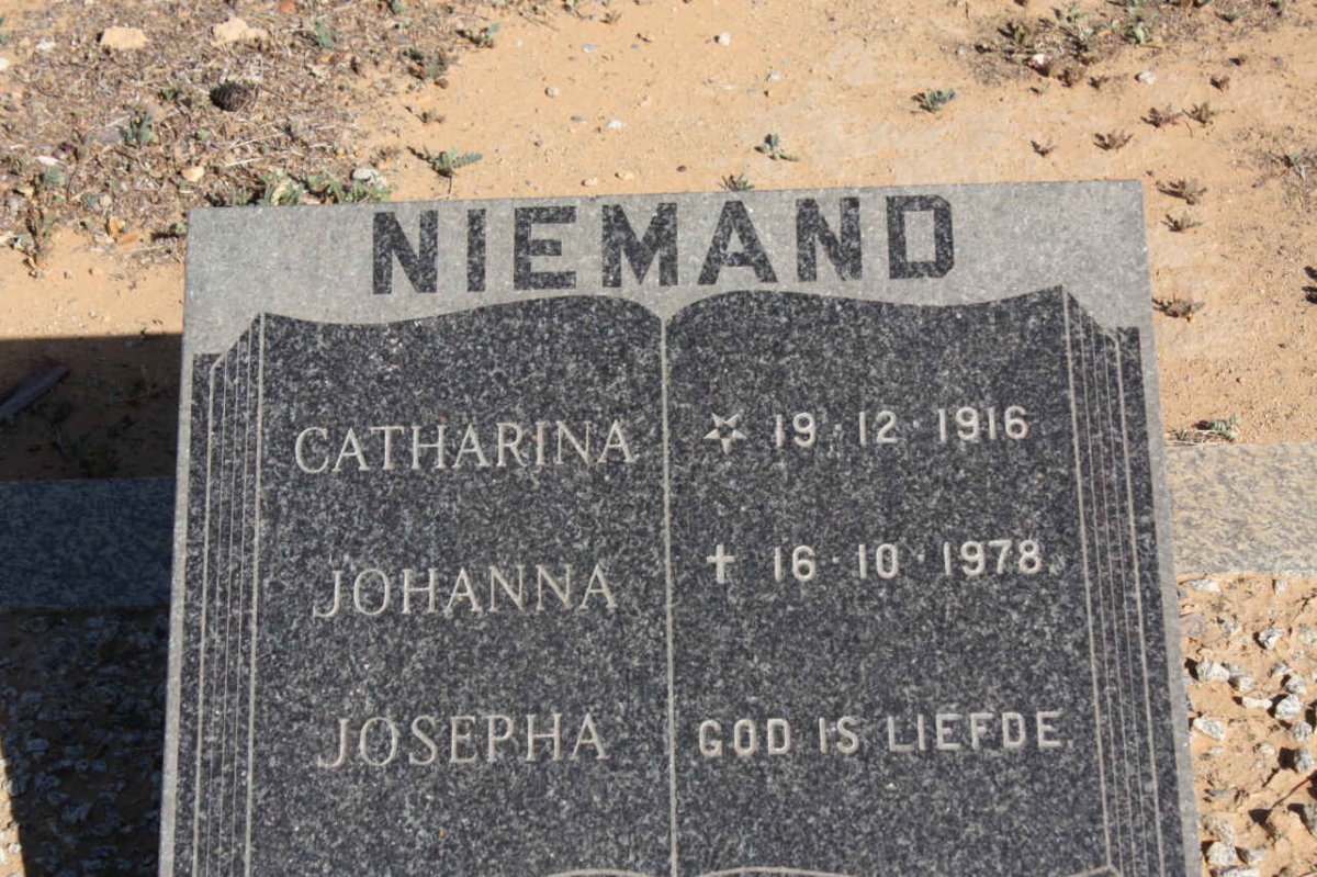 NIEMAND Catharina Johanna Josepha 1916-1978