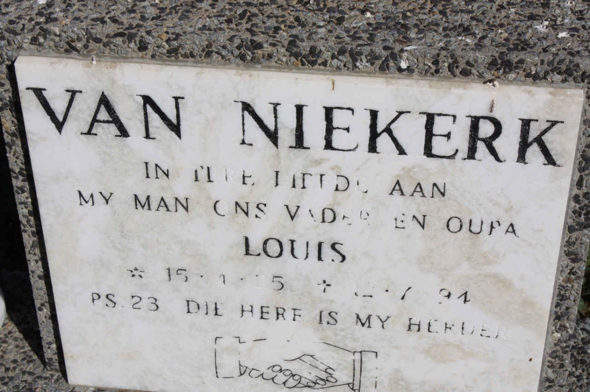 NIEKERK Louis, van 1925-1994 