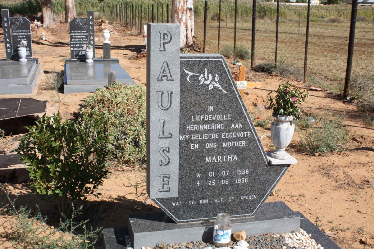 PAULSE Martha 1936-1996