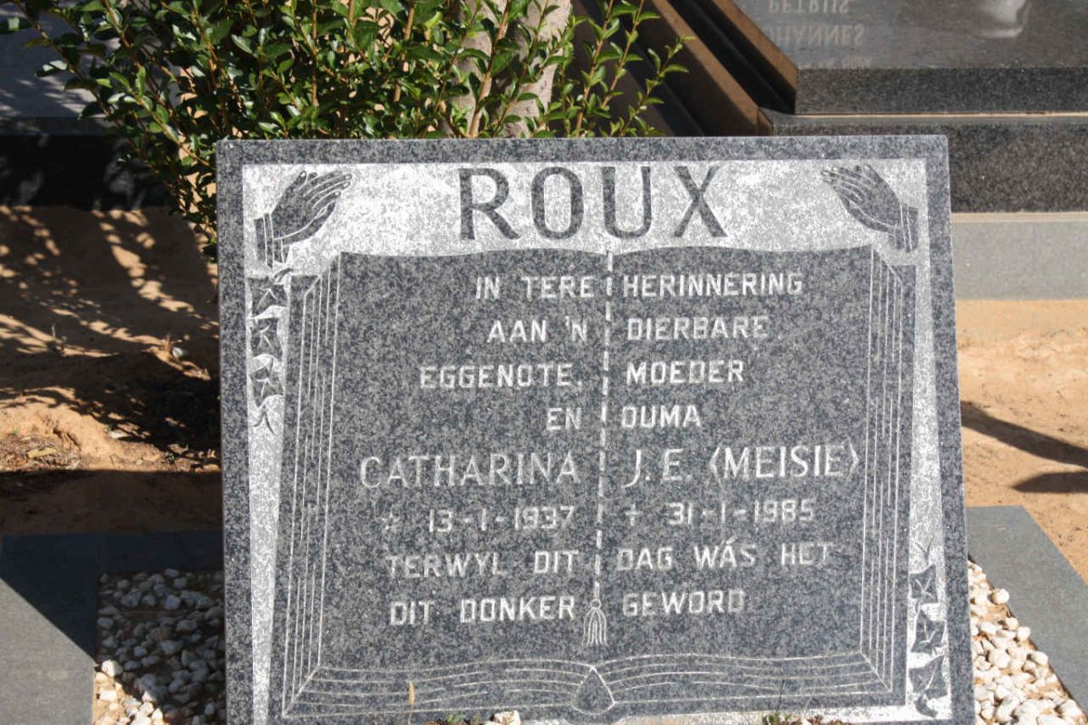ROUX Catharina J.E. 1937-1985