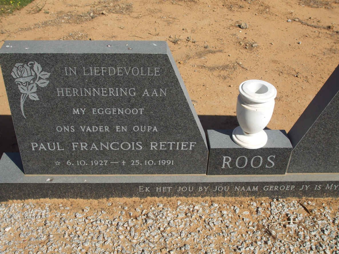 ROOS Paul Francois Retief 1927-1991