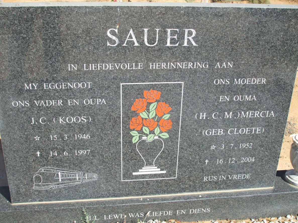 SAUER J.C. 1946-1997 &amp; H.C.M. CLOETE 1952-2004
