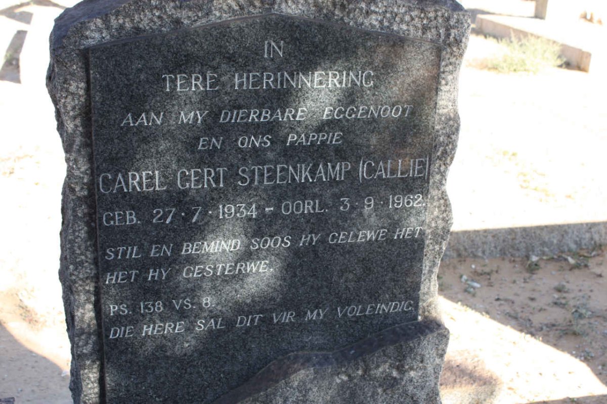 STEENKAMP Carel Gert 1934-1962