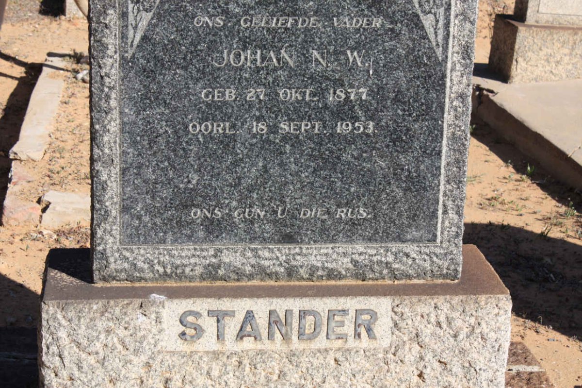STANDER Johan N.W. -1953