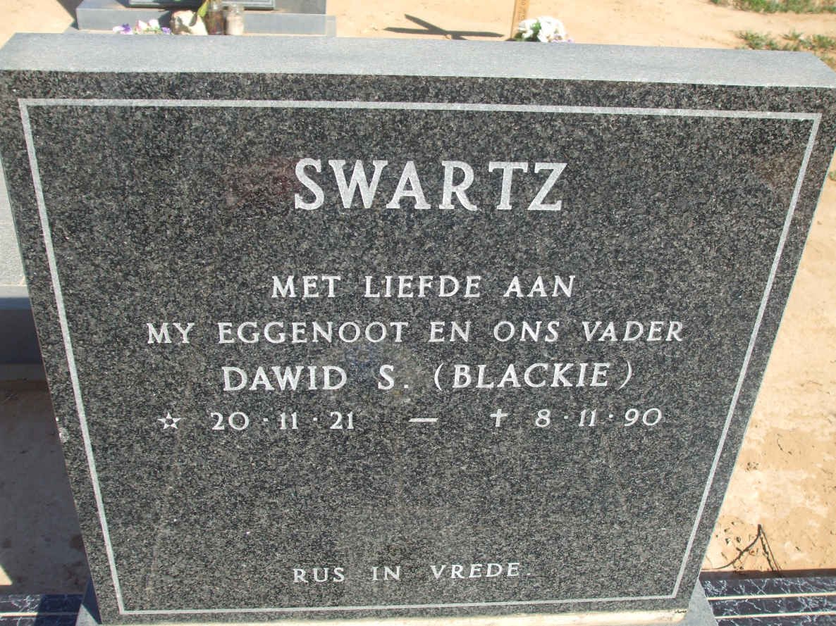 SWARTZ Dawid S. 1921-1990
