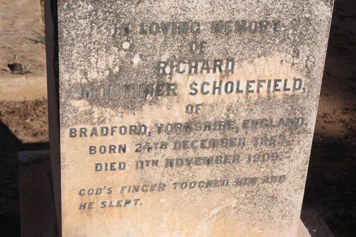 SCHOLEFIELD Richard Mortimer  1859-1909