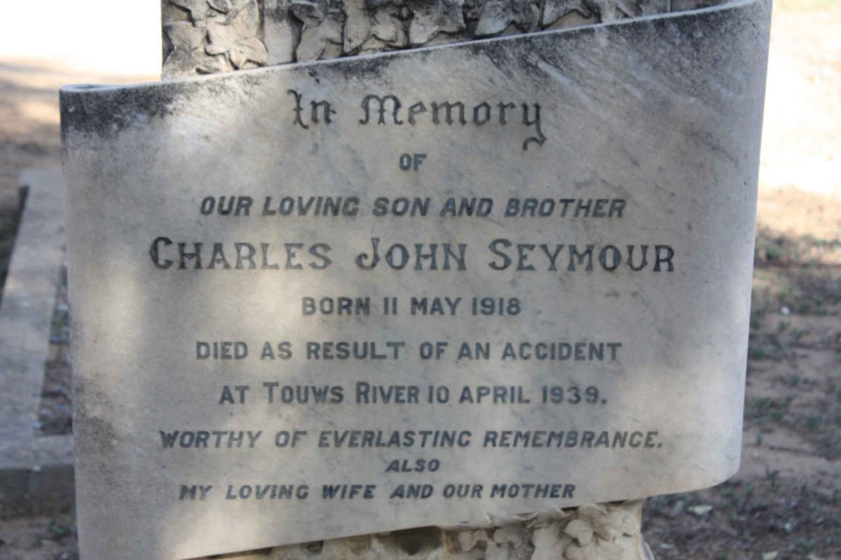 SEYMOUR Charles John 1918-1939