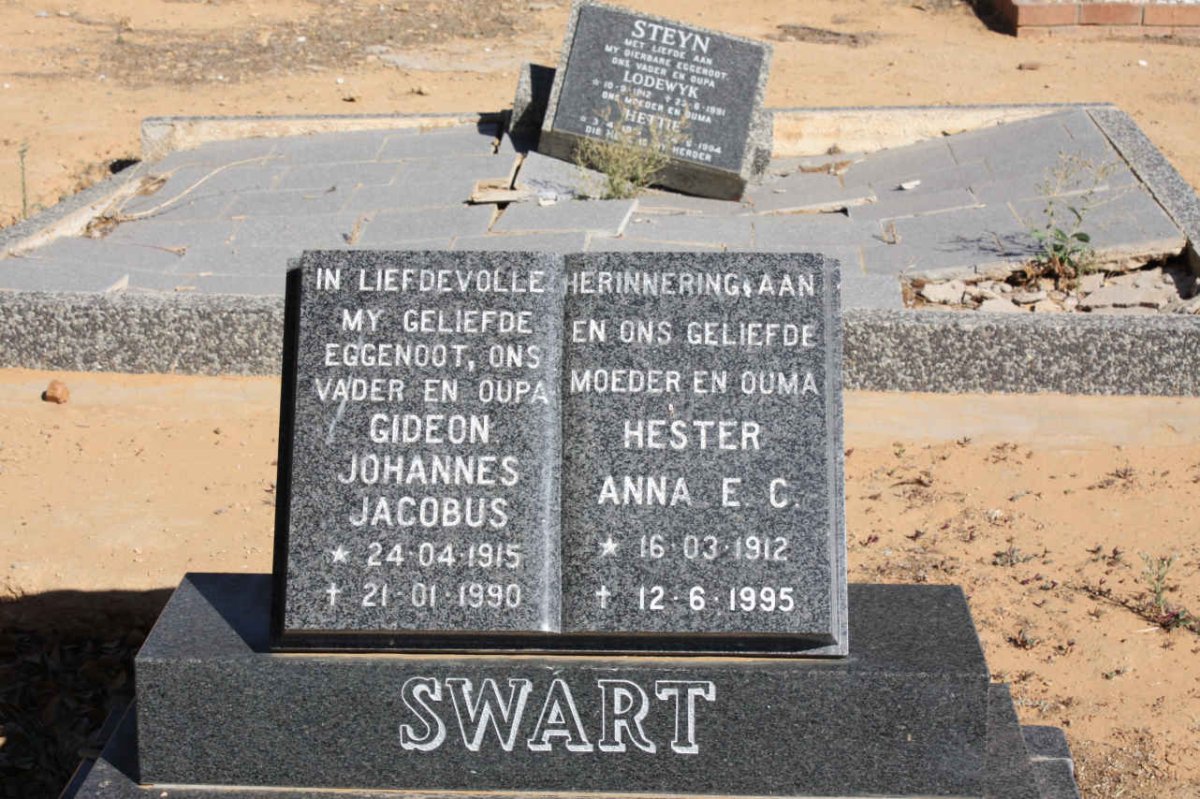 SWART Gideon Johannes Jacobus 1915-1990 &amp; Hester Anna E.C. 1912-1995
