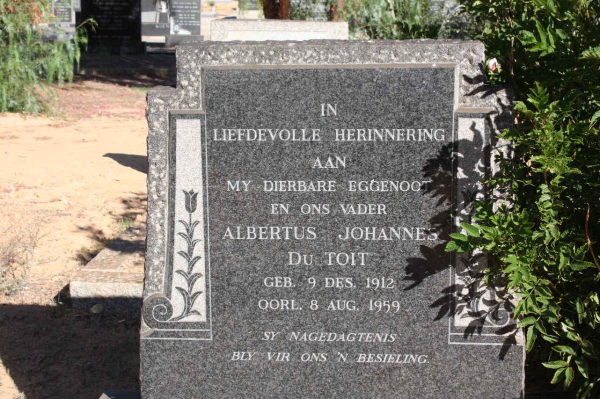 TOIT Albertus Johannes, du 1912-1959