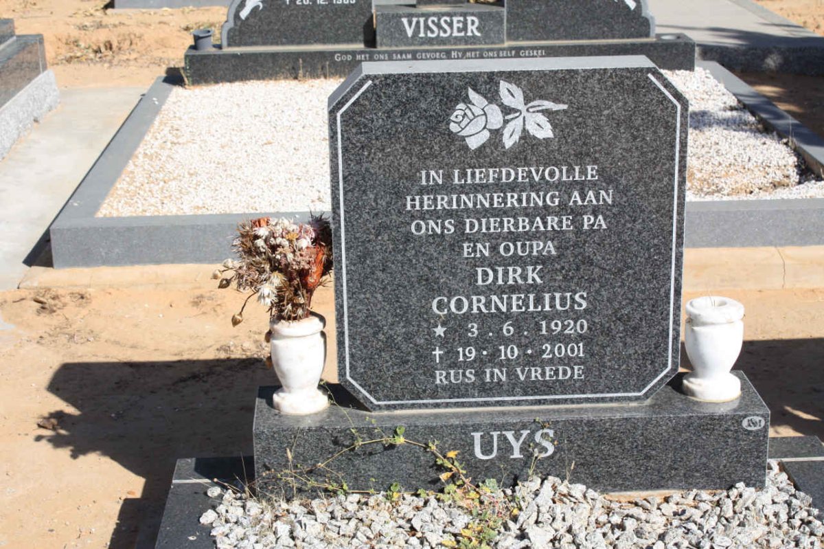 UYS Dirk Cornelius 1920-2001