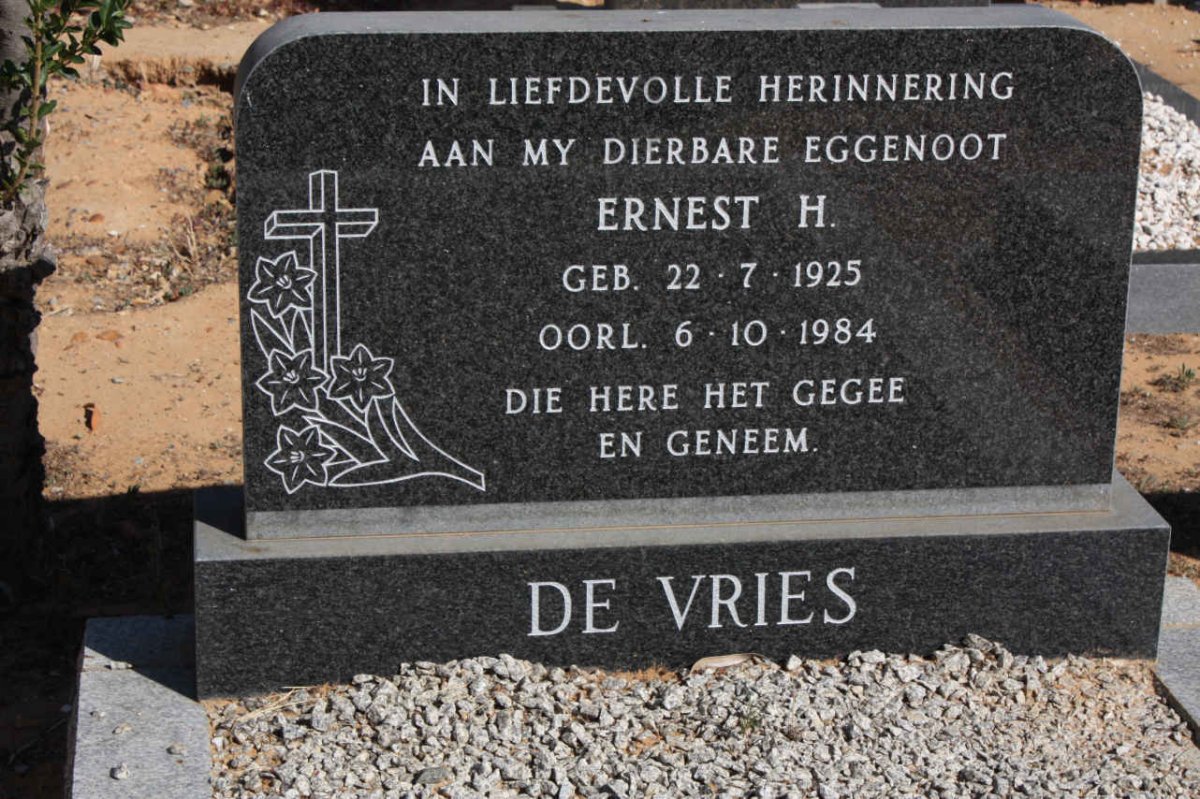VRIES Ernest H., de 1925-1984 