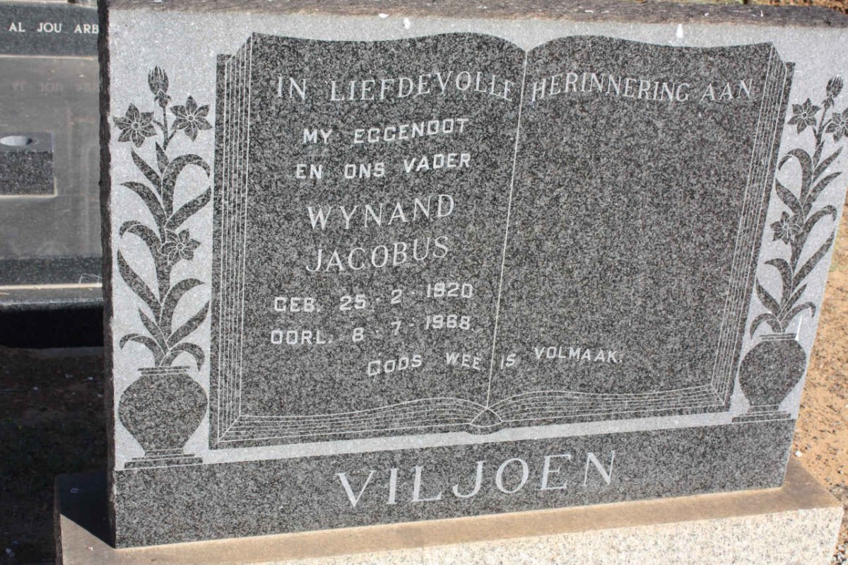 VILJOEN Wynand Jacobus 1920-1968