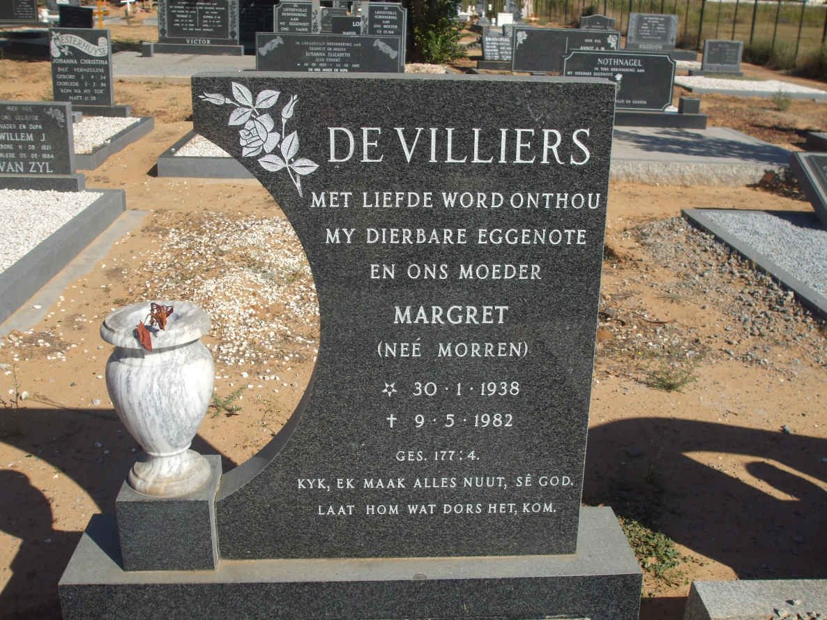 VILLIERS Margret, de nee MORREN 1938-1982