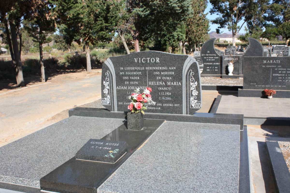 VICTOR Adam Johannes 1920-1995 &amp; Helena Maria 1924-2001 :: KOTZE Elnor 1946-