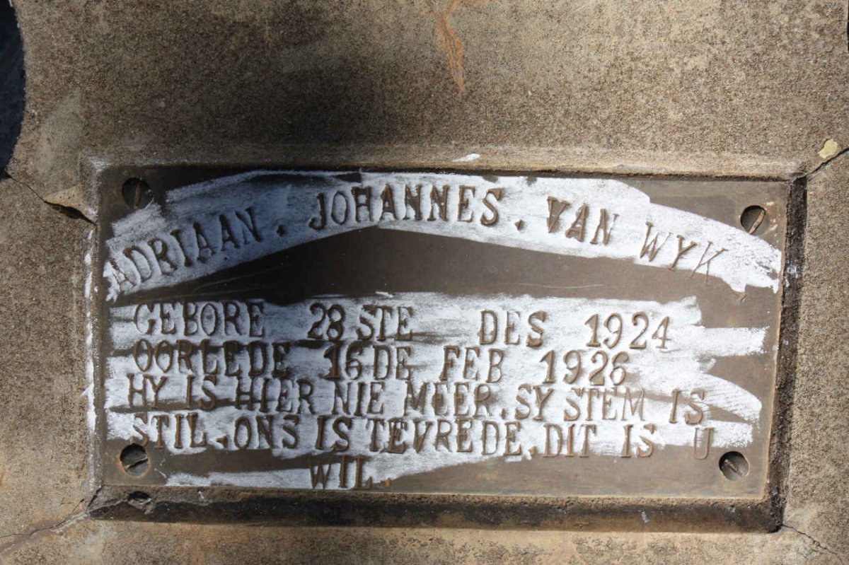 WYK Adriaan Johannes, van 1924-1926