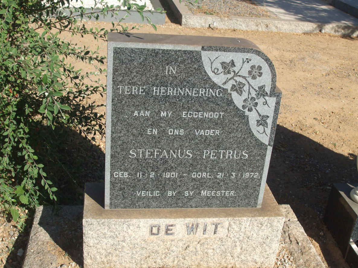 WIT Stefanus Petrus, de 1901-1972