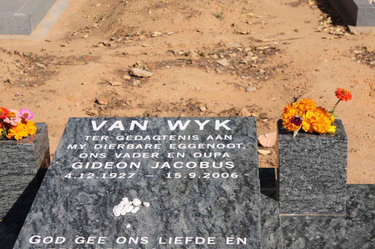 WYK Gideon Jacobus, van 1927-2006