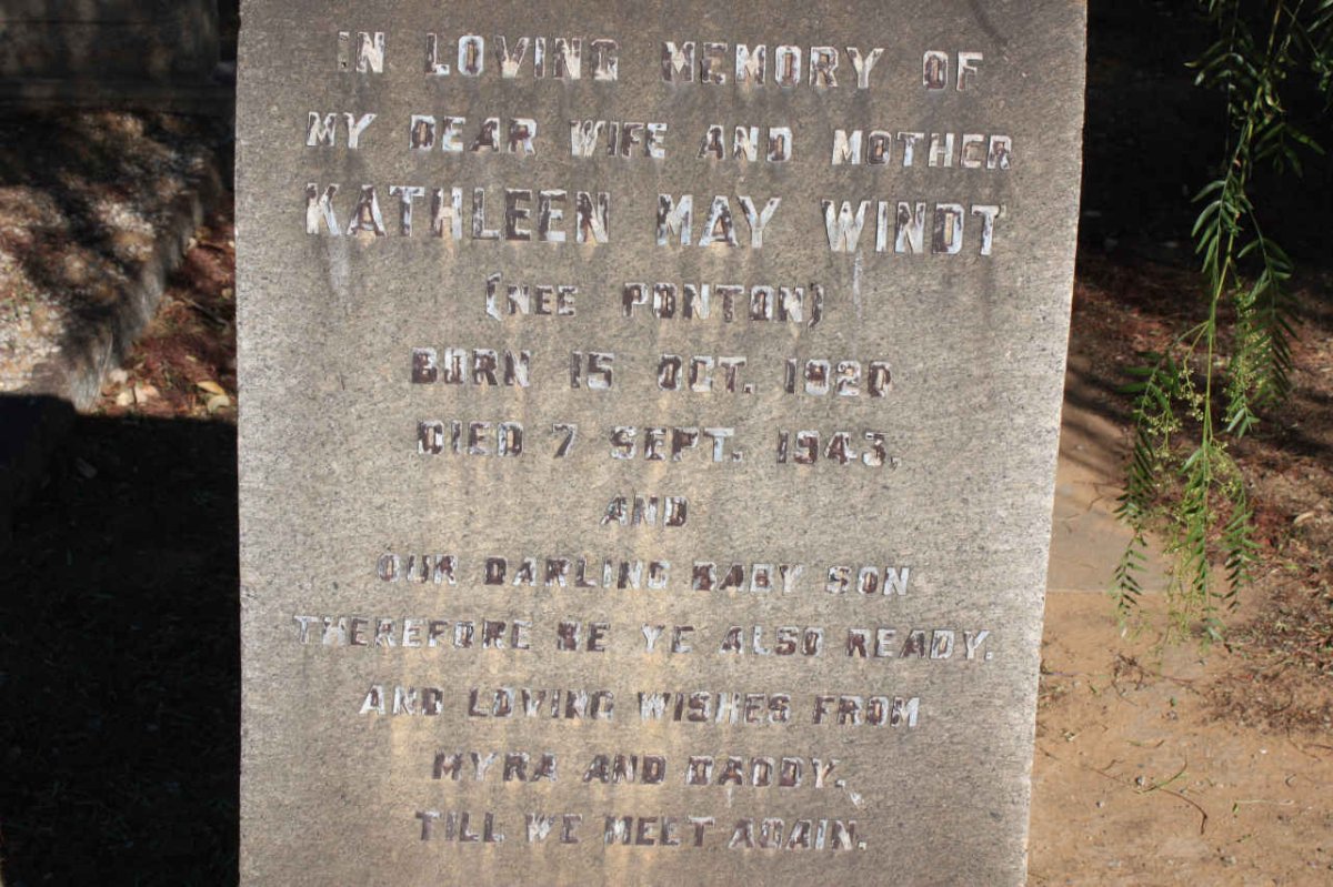 WINDT Kathleen May nee PONTON 1920-1943 :: WINDT Baby