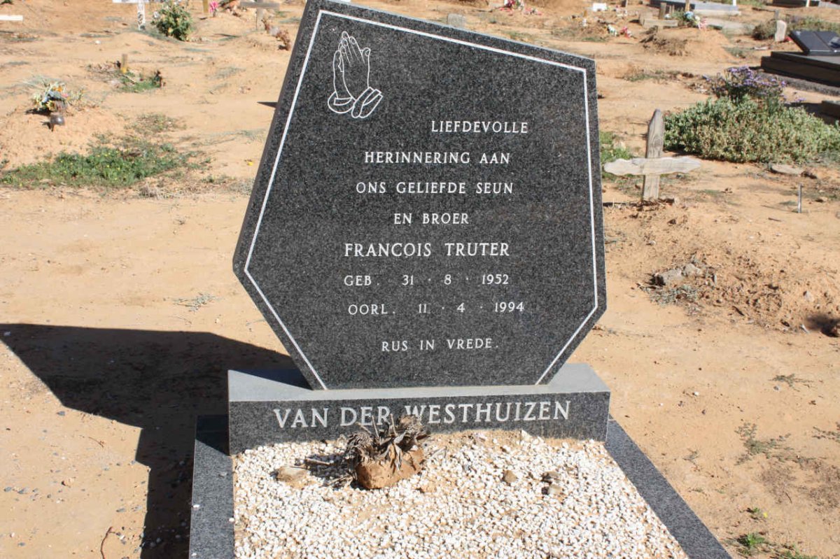 WESTHUIZEN Francois Truter, van der 1952-1994