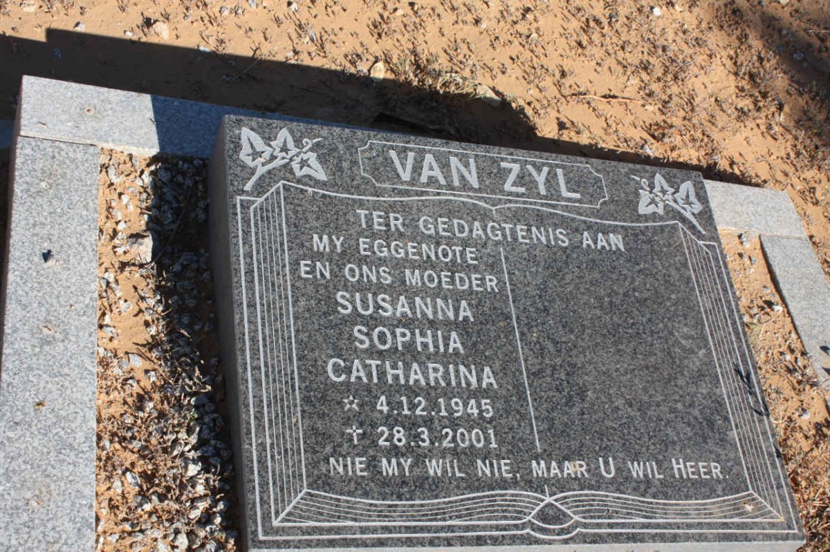 ZYL Susanna Sophia Catharina, van 1945-2001 