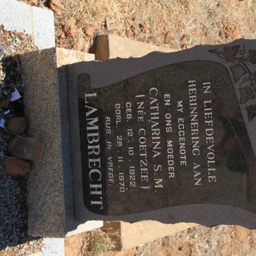 LAMBRECHT Catharina S.M. nee COETZEE 1922-1970