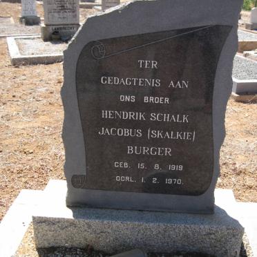 BURGER Hendrik Schalk Jacobus 1919-1970