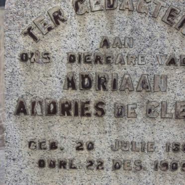 CLERK Adriaan Andries, de 1863-1909