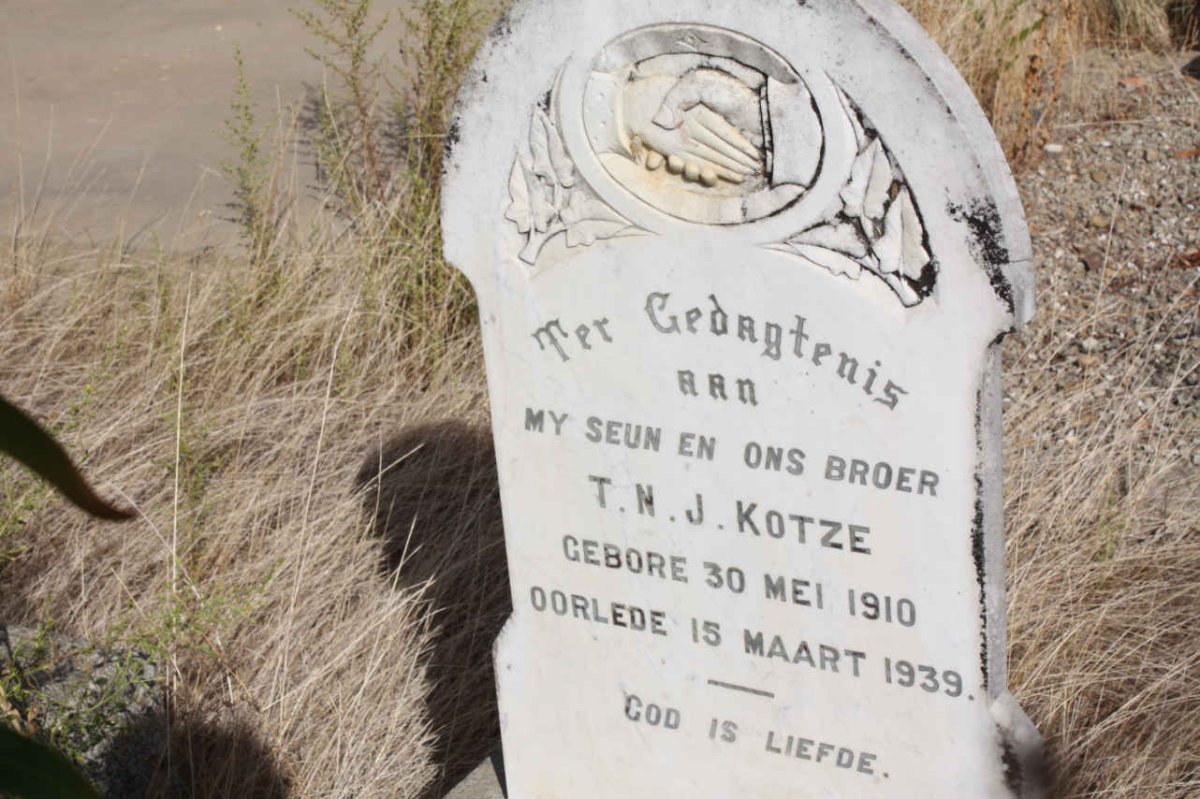 KOTZE T.N.J. 1910-1939