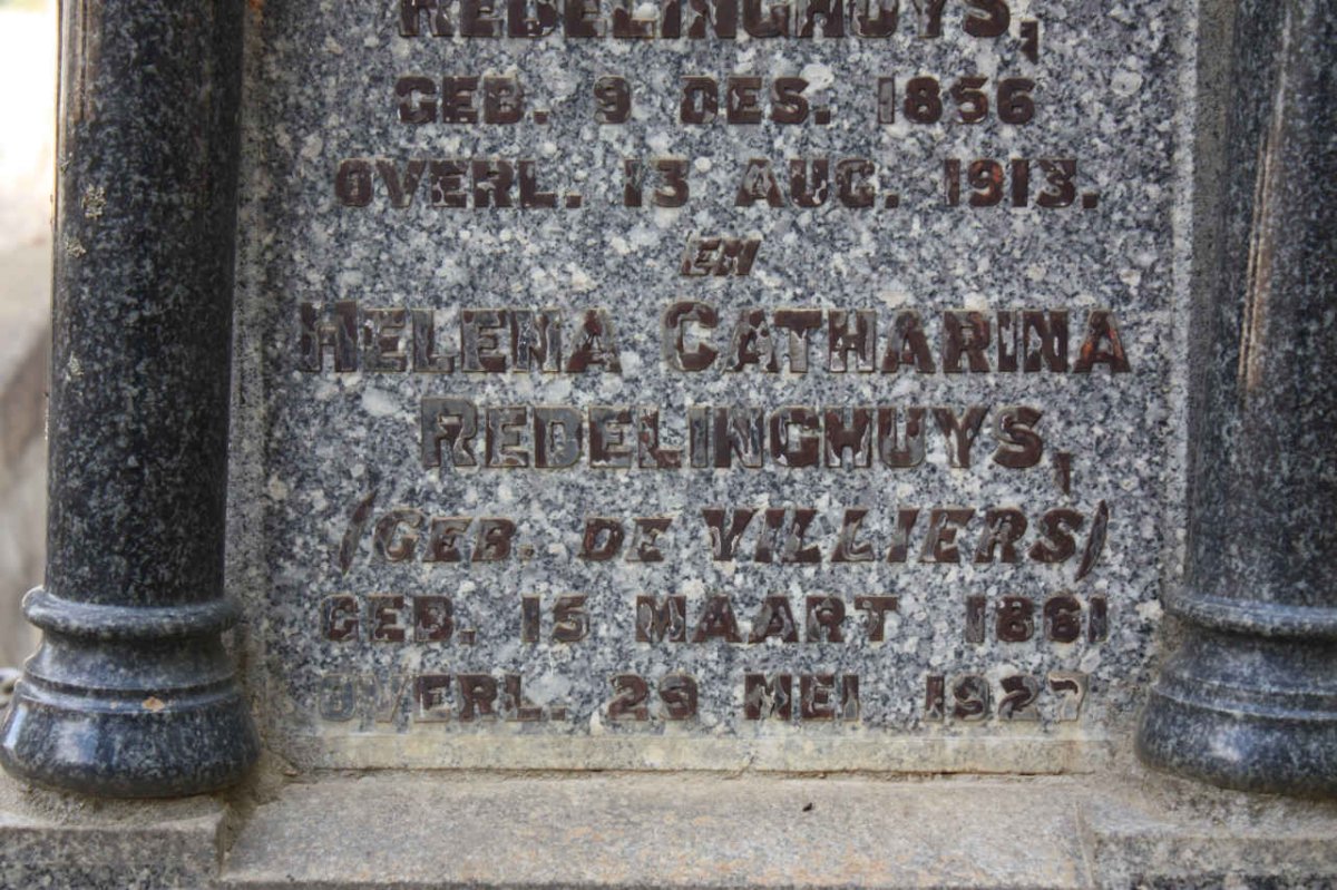 REDELINGHUYS Helena Catharina nee DE VILLIERS 1861-1922