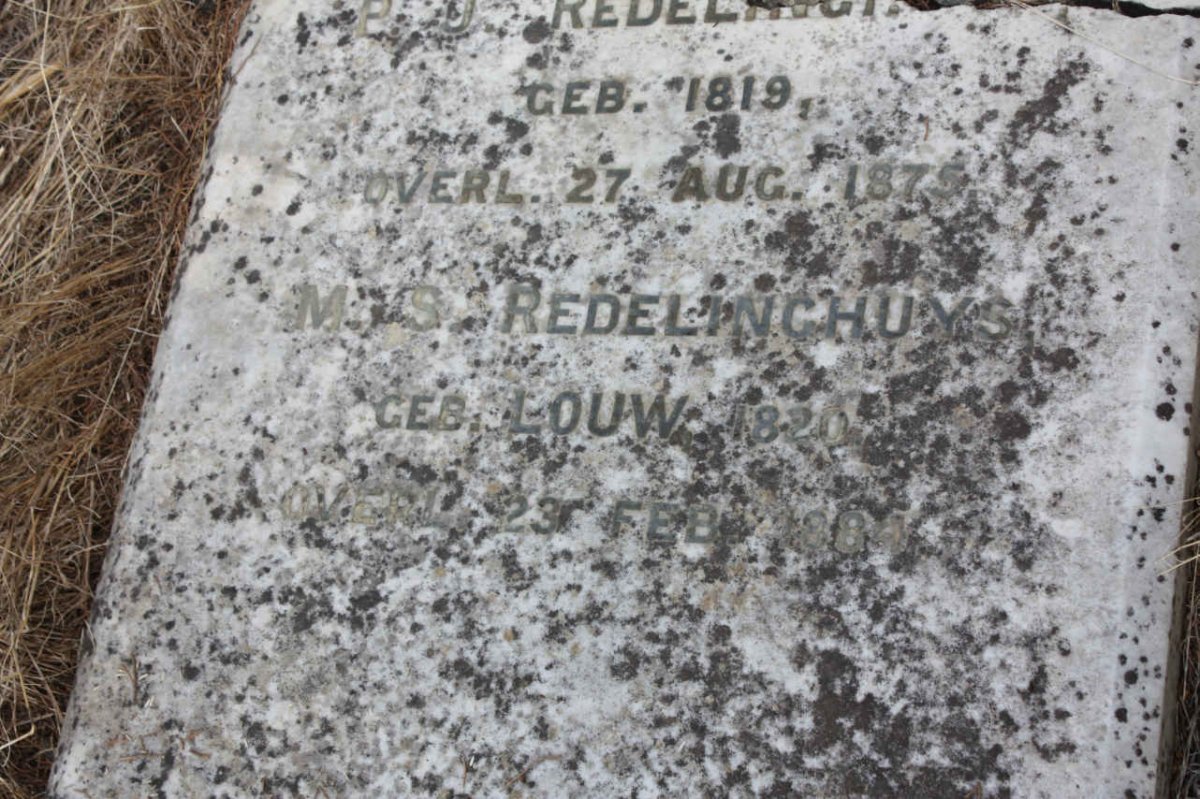 REDELINGHUYS M.S. nee LOUW 1820-1884