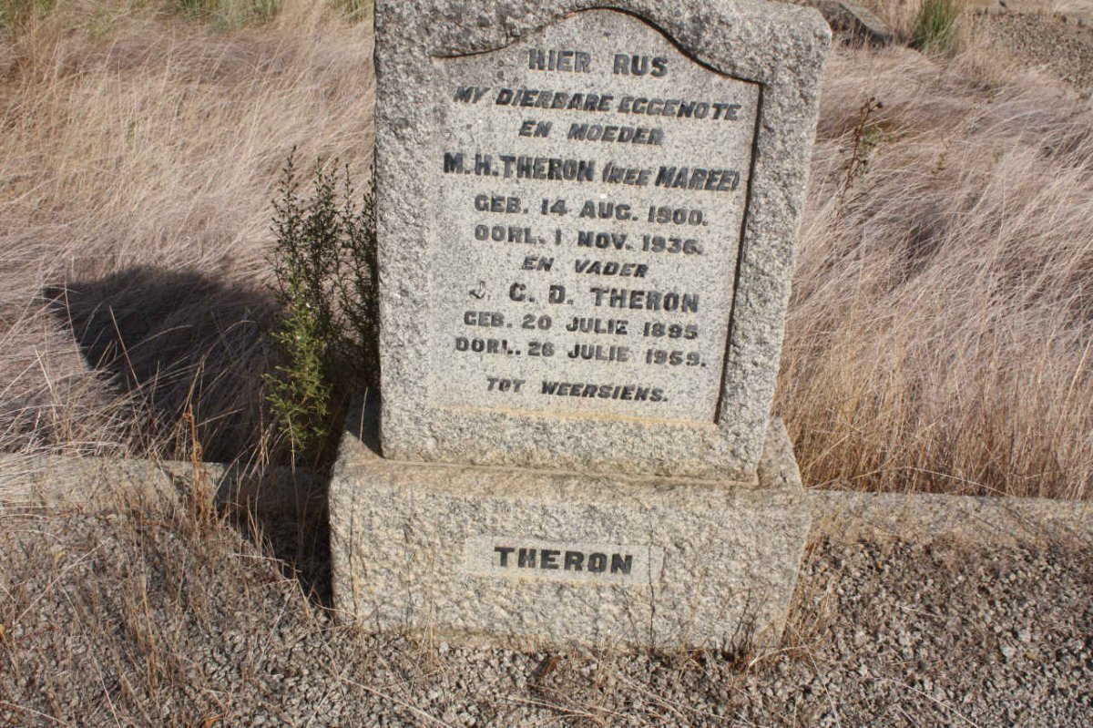 THERON J.C.D. 1895-1959 &amp; M.H. MAREE 1900-1936
